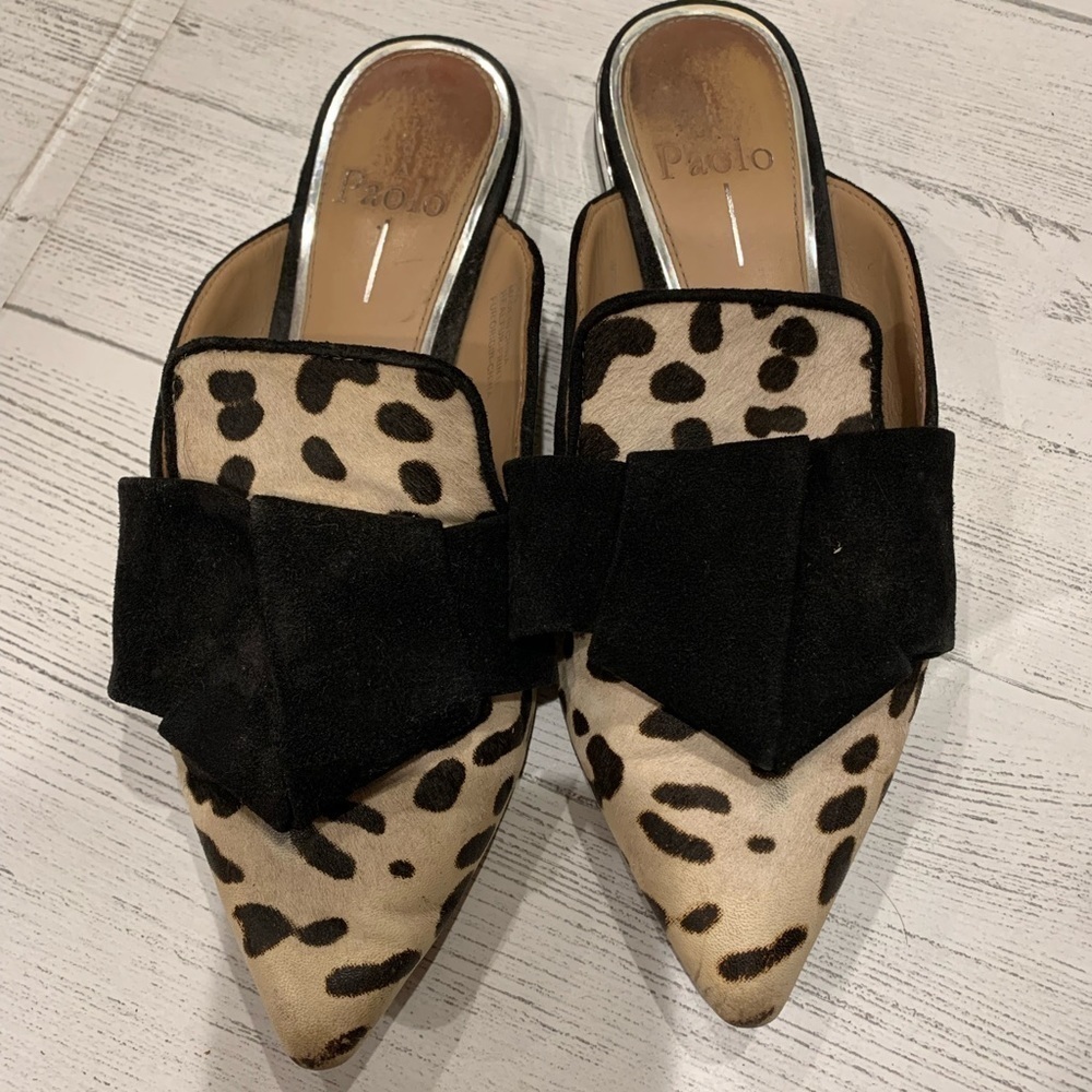 Paolo animal print flat mule size 5 - Picture 2 of 12